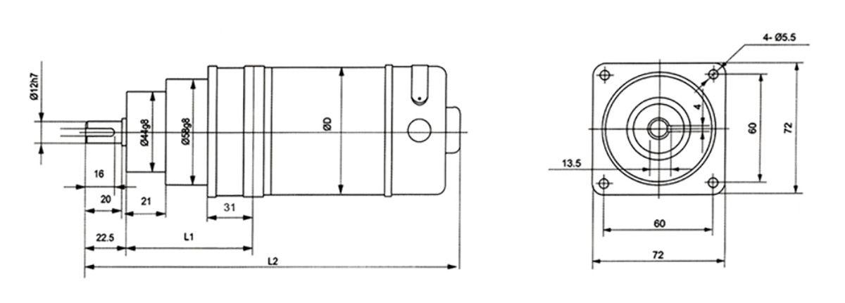 70PX rear flange